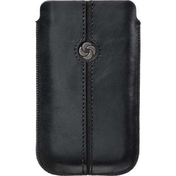 Samsonite Dezir Leather XL Sort Mobiltaske