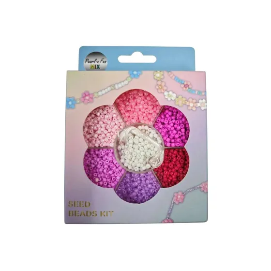 Pearl'n Fun Mini Perler Pink/Lilla/Hvid 90g + Elastik