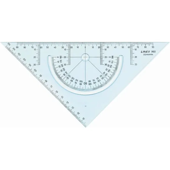 Linex 2622 Geometritrekant med lup og tværmålsinddeling