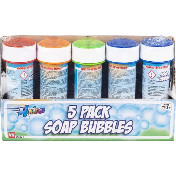 Bobletube 5-pak – Festlig bobleoplevelse for børn og voksne