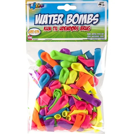 4-KIDS Vandballoner 200 stk, 7,5 cm, Nitro-Free