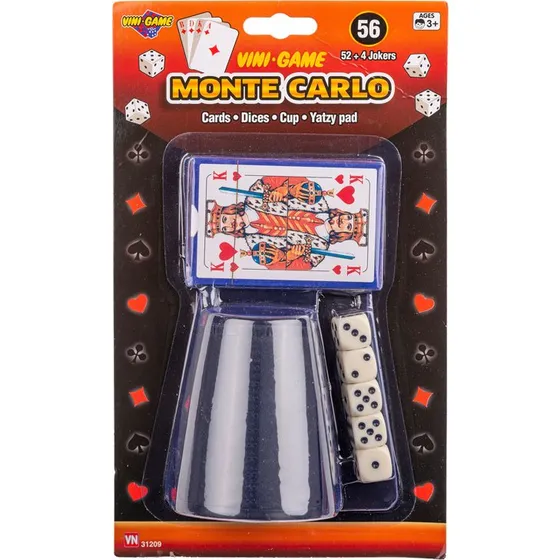 Vini Monte Carlo Yatzy – Kort, Terninger & Raflebæger