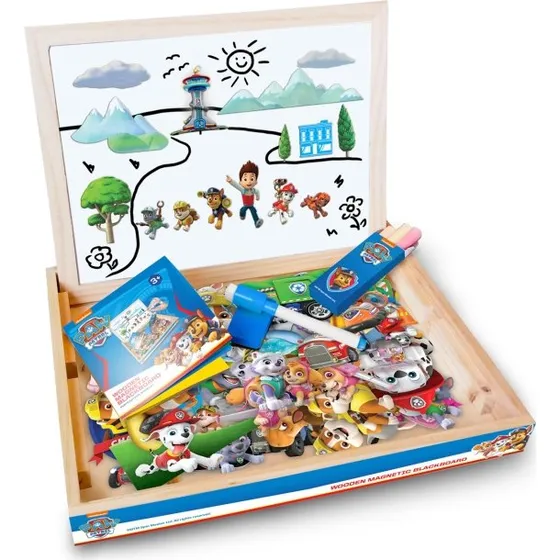 Paw Patrol Magnettavle 3-i-1 med træramme