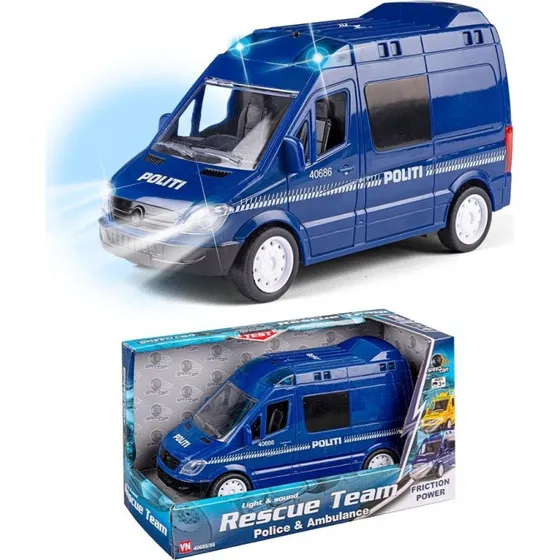 Speed Car Politibil med Lys og Lyd, 17 cm