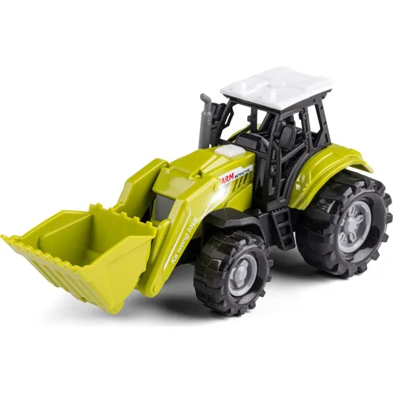 Bull Traktor med Grab og Lys og Lyd, Grøn, 1:43