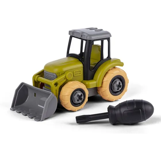 BULL TRAK Saml-selv Traktor med Grab – Plastlegetøj (3+ år)