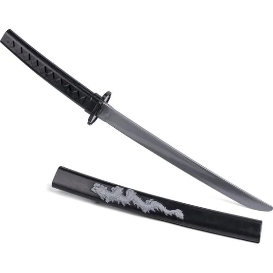 Boyz Team Ninja Dragonsværd Lux, 52 cm, Sort/Sølv