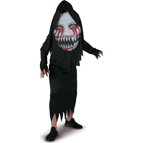 RIO Dæmon Kostume med Kæmpe Hovedmaske, Str. 140 cm (8–10 år)