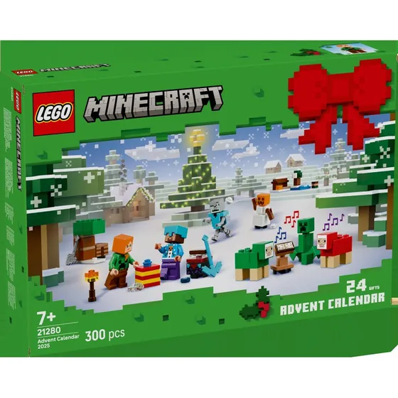 LEGO® Minecraft 21280 Julekalender 2025 – 300 dele (7+ år)