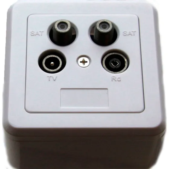 Triax Wall Outlet - FM/TV/SAT-Twin - Hvid