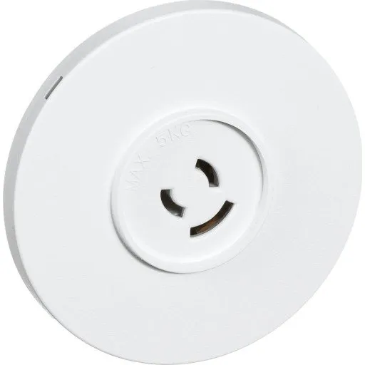 LK Lampestikkontakt Ø80 mm 2L+J Hvid