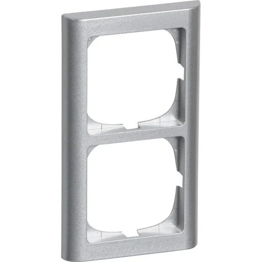 LK Fuga Softline 63 ramme 2x1 lodret metallic