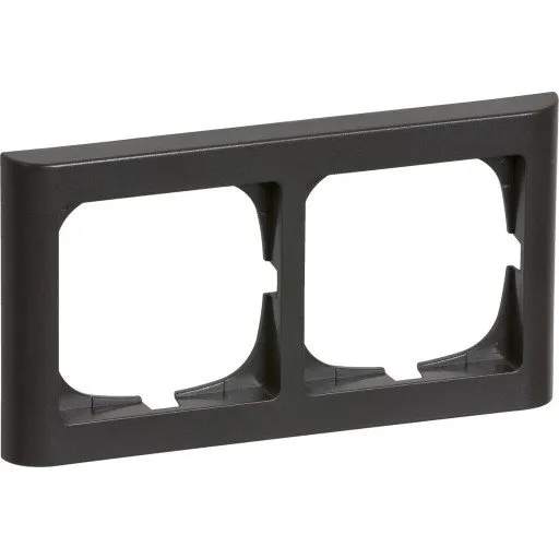 LK Fuga Softline 63 ramme 2x1 modul, vandret, koksgrå