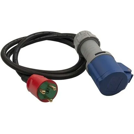 Elworks 230V CEE‑DK adapterkabel 1,4 m S8 16A