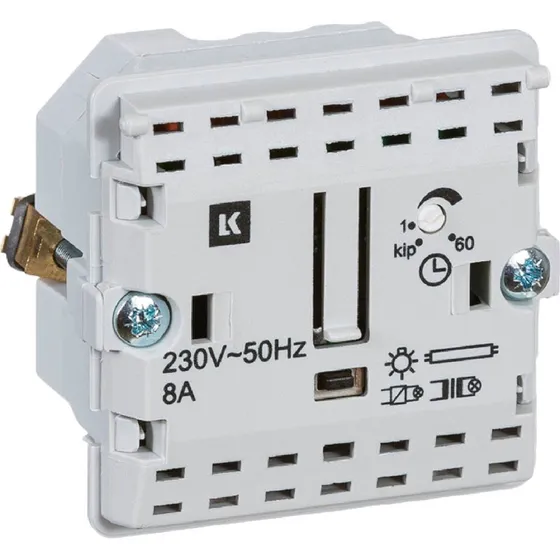 LK FUGA Timer Indsats 8A (1 Modul) uden Afdækning