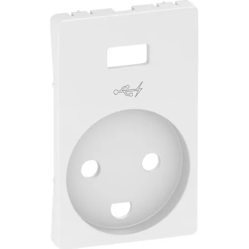 LK Fuga Afdækning med USB-lader, hvid, 1½ modul