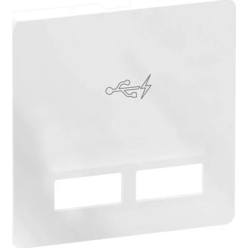 LK Fuga Afdækning 1 modul, hvid til 2 x USB-lader
