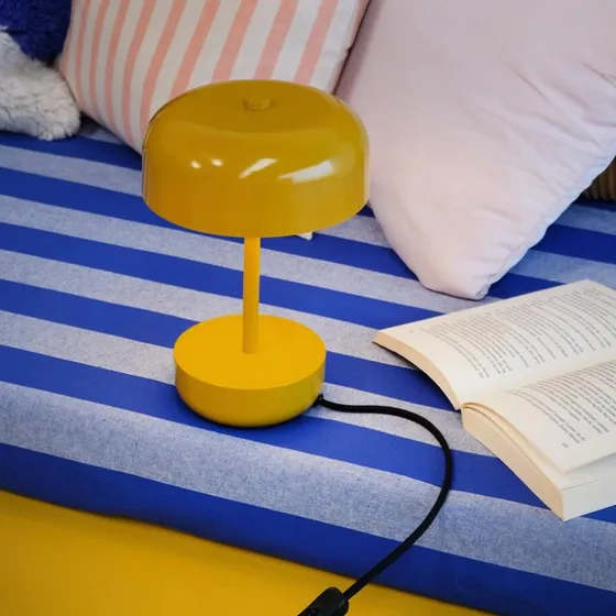 Dyberg Larsen Haipot Bordlampe Curry, Gul