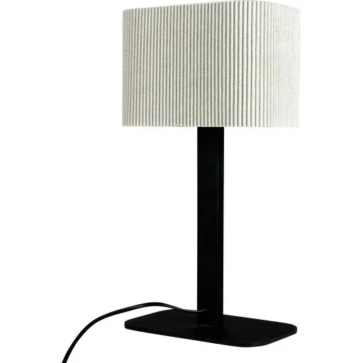 Dyberg-Larsen Calix bordlampe - oval stofskærm, sort