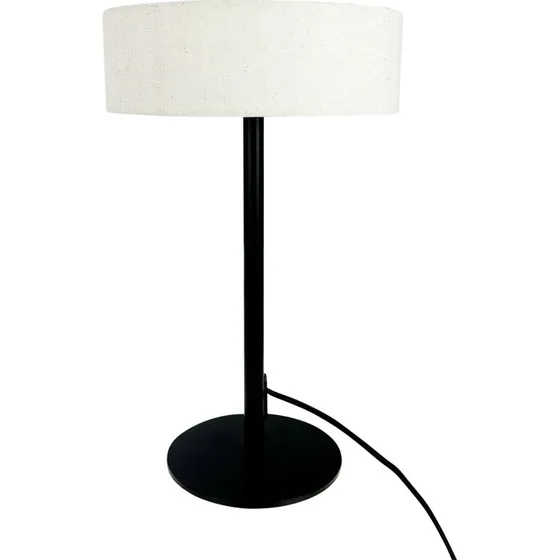 Dyberg-Larsen Calix Bordlampe - Stofskærm, Sort/Natur
