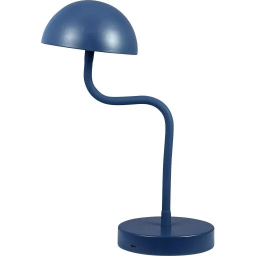 Dyberg Larsen Fonzy genopladelig bordlampe, indigo blå