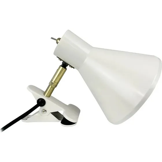Dyberg Larsen Sleep Klemmelampe Shiny White/Antique Brass