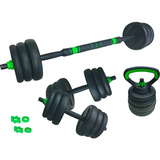 ASG Justerbart Vægtsæt 20 kg Sort/Grøn