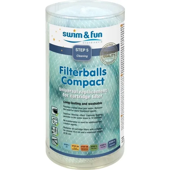 Swim & Fun Filterballs Compact – Universal filter til poolpumpe