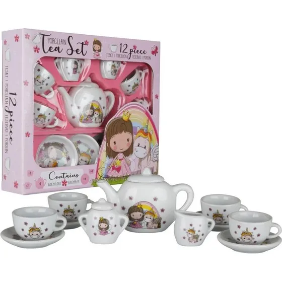 Barbo Toys Barbo Classic Porcelæns Tesæt 12 Dele Pink