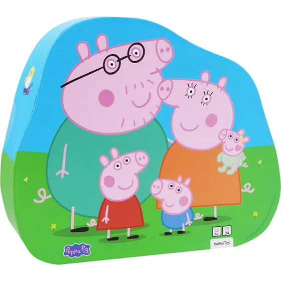 Barbo Toys Gurli Gris Familie Puslespil, 24 brikker