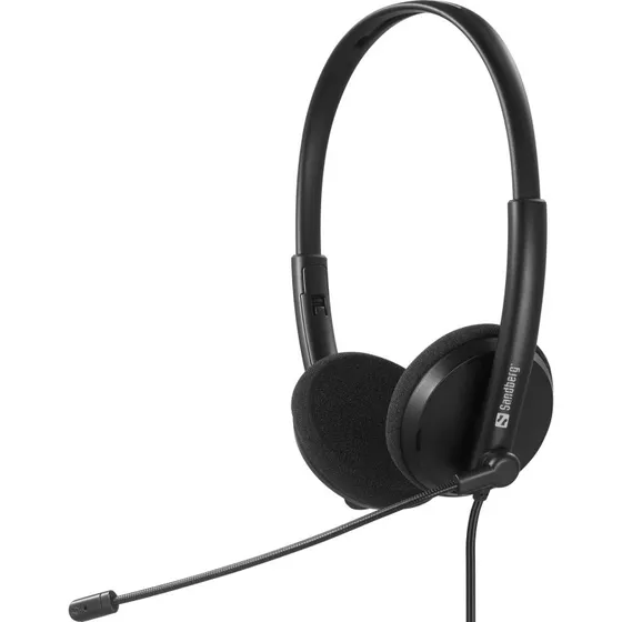 Sandberg USB-C Office Headset, Sort, 2m