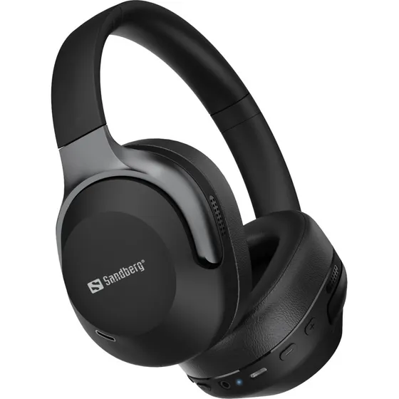 Sandberg Wireless Travel Headset ANC, 30 timer, USB-C, sort