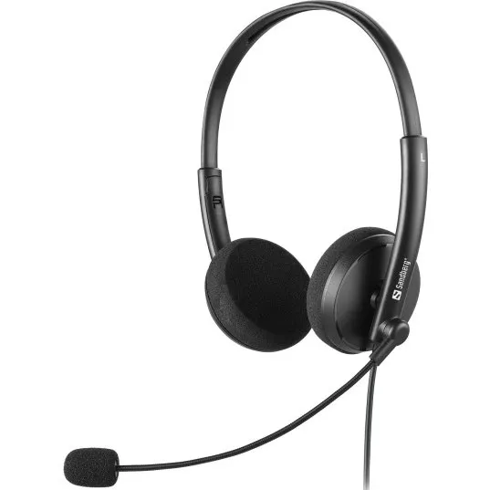Sandberg MiniJack Office Headset Saver, Sort, 3,5 mm, 1,5 m