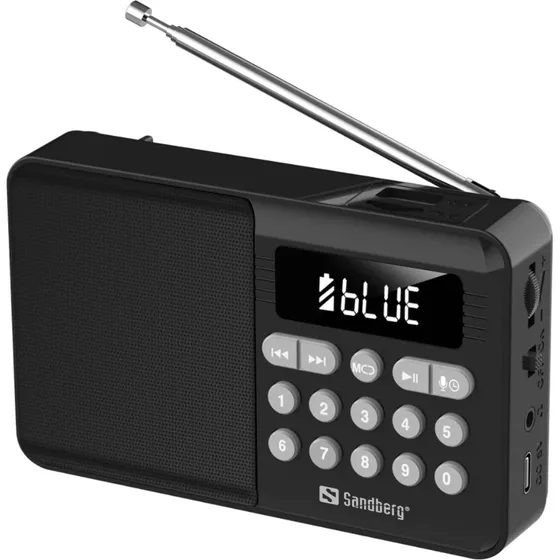 Sandberg Speaker Radio FM+BT Recharge, 5 W, Sort