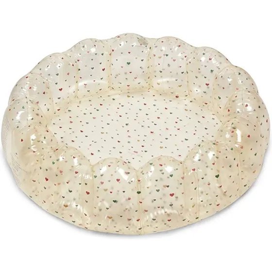 Konges Sløjd Pool Small Shell Transparent Multi Hearts Ø90 cm