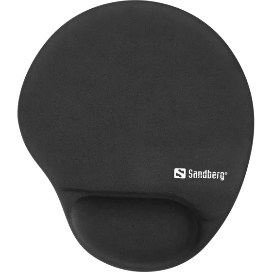 Sandberg Memory Foam Musemåtte Rund med Håndledsstøtte