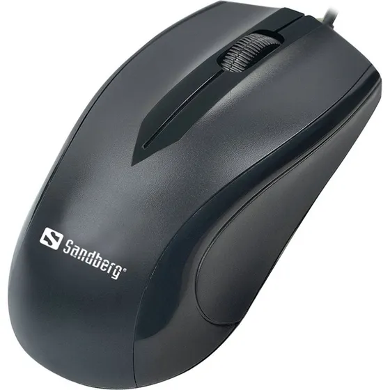 Sandberg USB-C Mus - 3 knapper - Sort