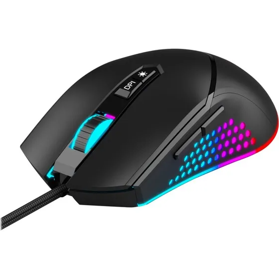 Sandberg Azazinator 6400 Gamingmus, 7 knapper, RGB, Sort