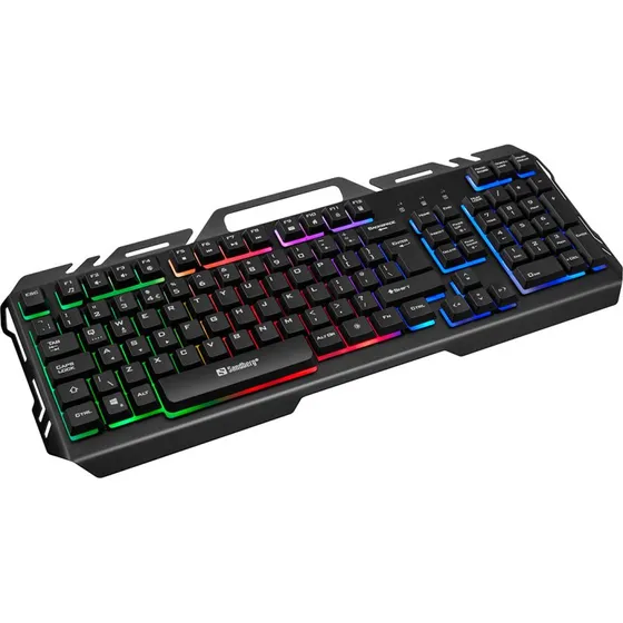 Sandberg IronStorm Tastatur, Belgisk, Sort, RGB