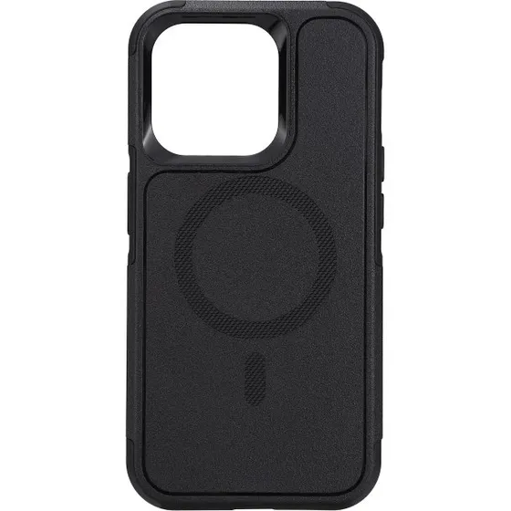 Essentials iPhone 15 Pro rugged case med magnet, sort