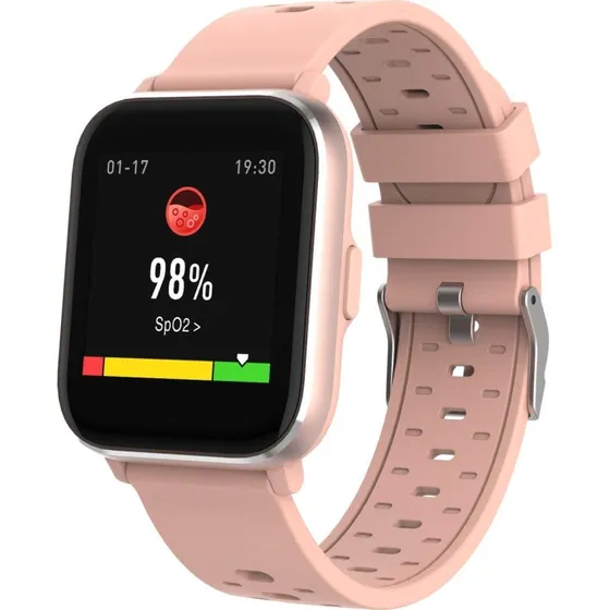 DENVER SW-164 Smartwatch med temperatur-, ilt- og puls-måling, rose