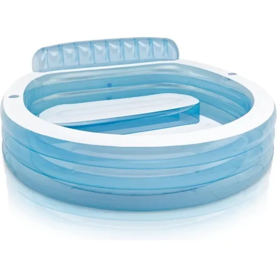 INTEX Oppustelig pool med bænk 229 x 218 x 79 cm