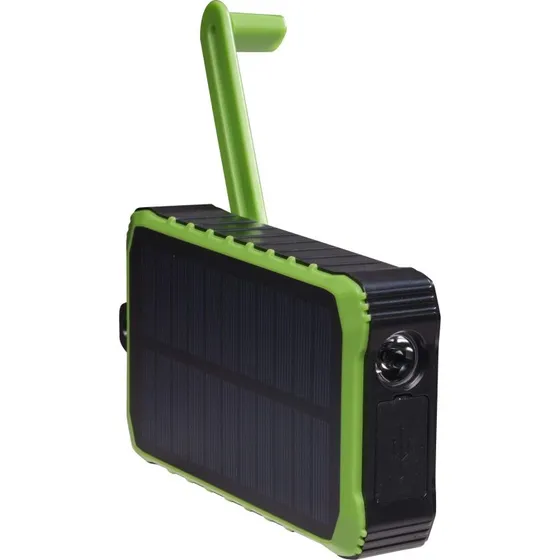 Denver PSO-10012 10.000 mAh Solcelle Powerbank Sort/Grøn