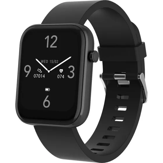 Denver SW-182B Smartwatch med pulsmåler, blodtryk og blodiltmåler - Sort