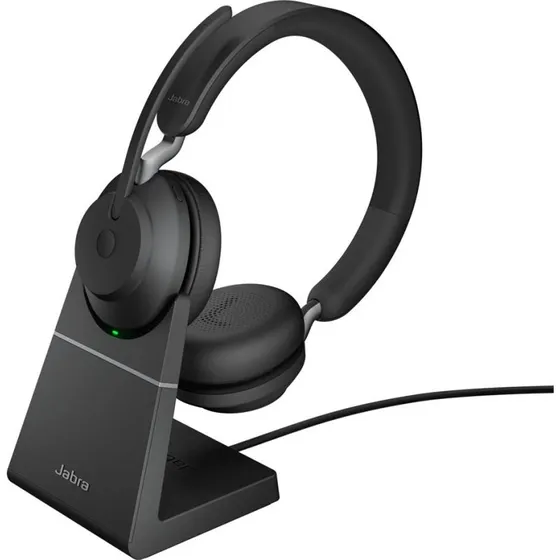 Jabra Evolve2 65 UC Trådløst Headset, Sort med Ladestand