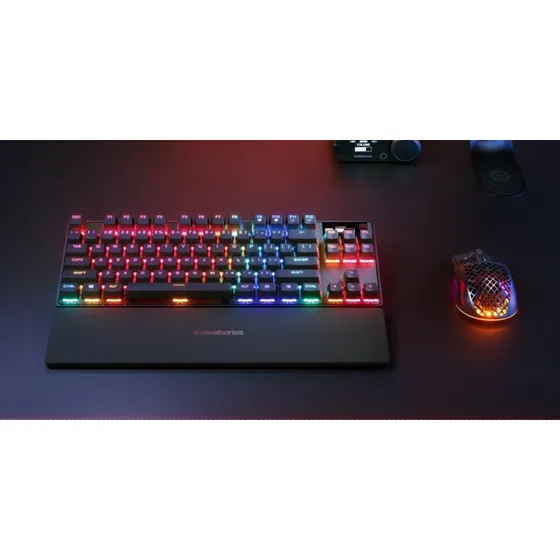 SteelSeries Apex Pro TKL Wireless Gen 3, RGB, OLED, UK, sort