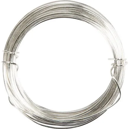 Sølvtråd 0,8 mm, forsølvet, 6 m/rl