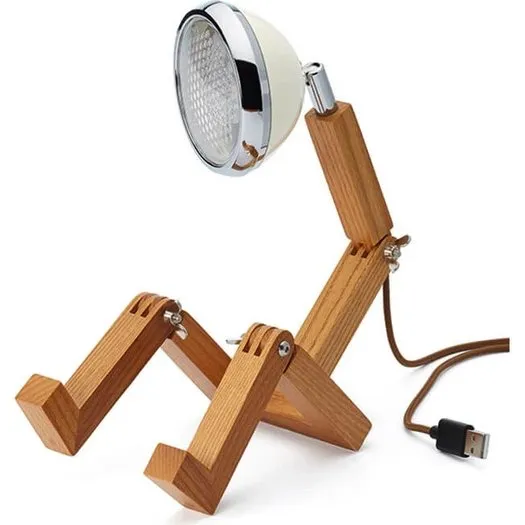 Piffany Mr. Wattson Mini Bordlampe, 26 cm, Hvid