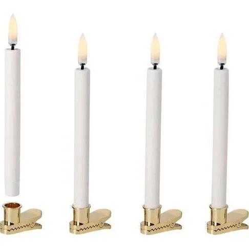 Uyuni Lighting Kegleformet Mini LED 4 stk. hvid med klips