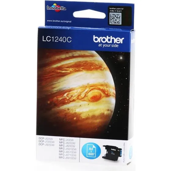 Brother LC-1240C Cyan Blækpatron, 7,1 ml, 600 sider
